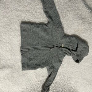 Burt's Bees Quilted Heather Gray Baby Hoodie